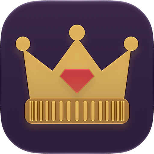 The Crown Crawler icon: a gold crown whose band is the knurled edge of the Digital Crown.